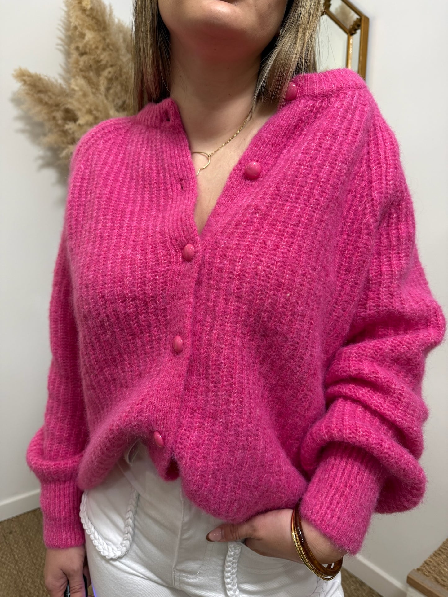 Gilet Ondine rose