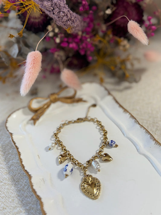 Bracelet breloque bleu