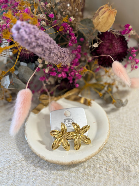 Boucles d'oreilles fleurs éxotiques