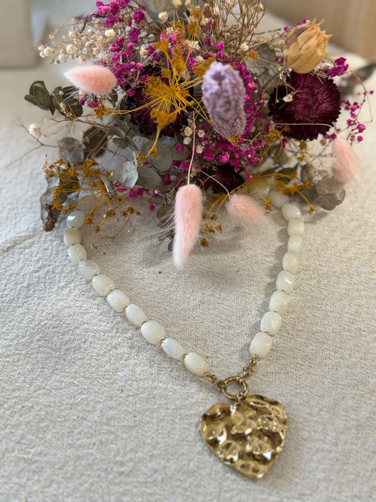 Collier écru perle