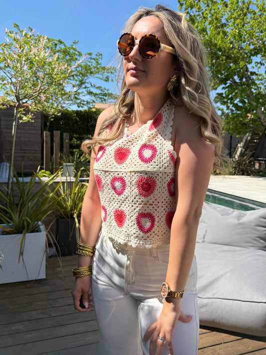 Top crochet Blush