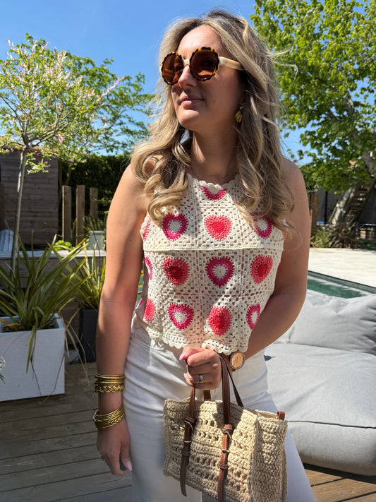 Top crochet Blush