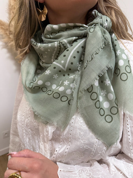 Foulard vert Izya