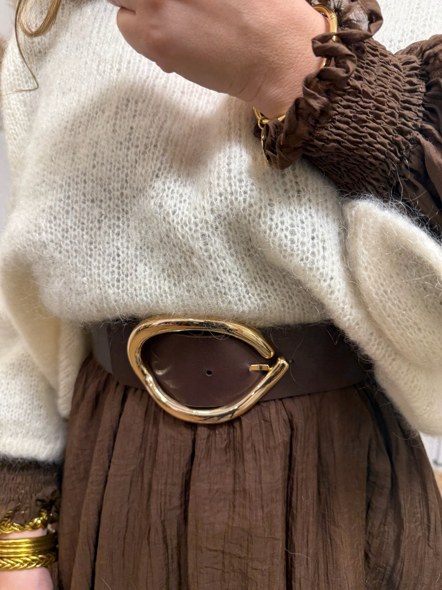 Ceinture large marron